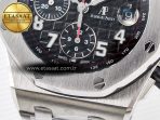 Audemars Piguet Royal Oak Offshore 42mm Black Themes Best Edition Black Dial on SS Bracelet A7750 - Görsel 14