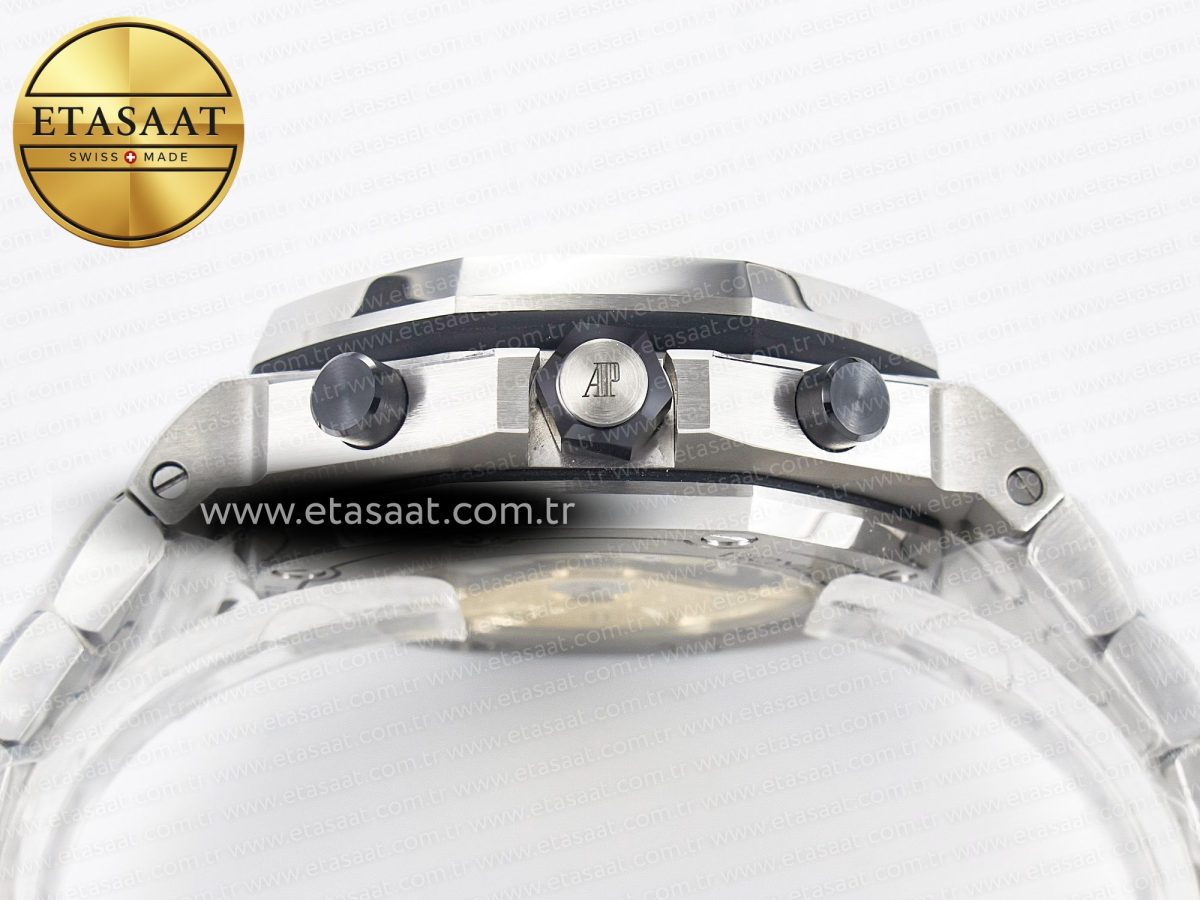 Audemars Piguet Royal Oak Offshore 42mm Black Themes Best Edition Black Dial on SS Bracelet A7750 - Görsel 17