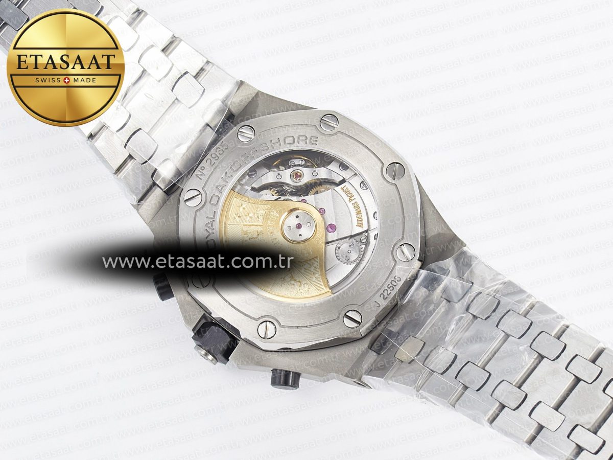 Audemars Piguet Royal Oak Offshore 42mm Black Themes Best Edition Black Dial on SS Bracelet A7750 - Görsel 19