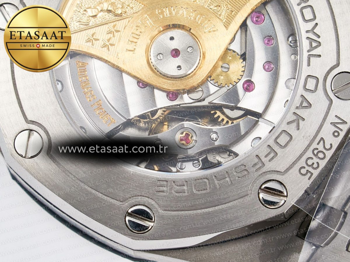 Audemars Piguet Royal Oak Offshore 42mm Black Themes Best Edition Black Dial on SS Bracelet A7750 - Görsel 24