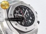 Audemars Piguet Royal Oak Offshore 42mm Black Themes Best Edition Black Dial on SS Bracelet A7750 - Görsel 5