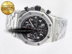 Audemars Piguet Royal Oak Offshore 42mm Black Themes Best Edition Black Dial on SS Bracelet A7750 - Görsel 9