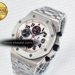 Audemars Piguet Royal Oak Offshore 42mm Panda SS TKF Best Edition White/Black Dial on SS Bracelet A7750