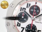 Audemars Piguet Royal Oak Offshore 42mm Panda SS TKF Best Edition White/Black Dial on SS Bracelet A7750 - Görsel 10