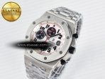 Audemars Piguet Royal Oak Offshore 42mm Panda SS TKF Best Edition White/Black Dial on SS Bracelet A7750 - Görsel 2