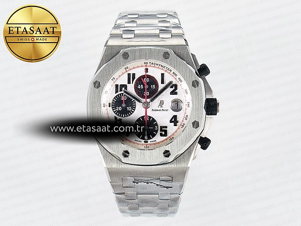 Audemars Piguet Royal Oak Offshore 42mm Panda Tkf A7750 Eta Saat - 1:1 Süper Klon Replika Saat
