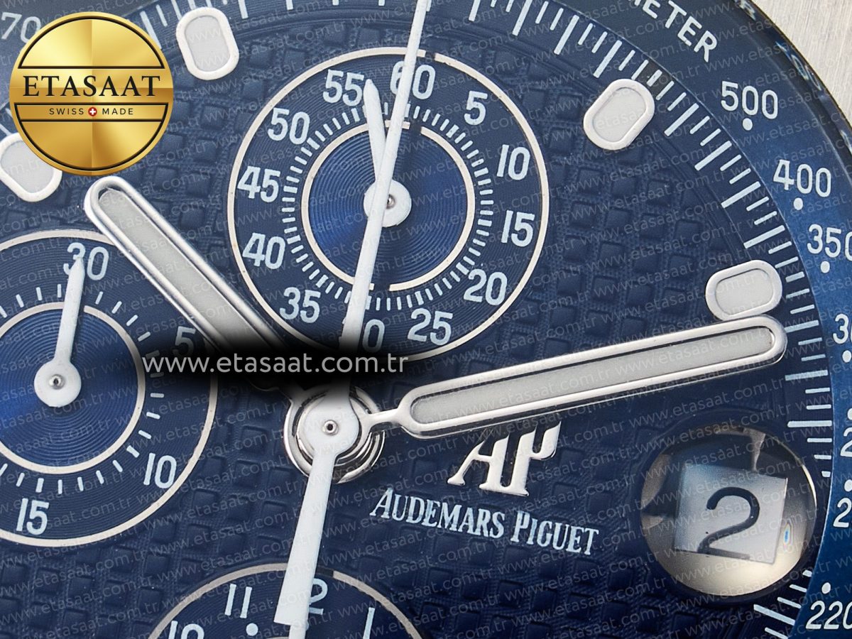 Audemars Piguet Royal Oak Offshore 42mm Re-edition SS TKF Best Edition Blue Dial on SS Bracelet A7750 - Görsel 11