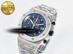 Audemars Piguet Royal Oak Offshore 42mm Re-edition SS TKF Best Edition Blue Dial on SS Bracelet A7750 - Görsel 2