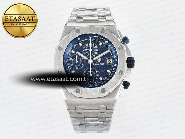 Audemars Piguet Royal Oak Offshore 42mm Re- Tkf Mavi A7750 Eta Saat - 1:1 Süper Klon Replika Saat