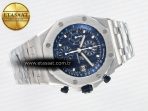 Audemars Piguet Royal Oak Offshore 42mm Re-edition SS TKF Best Edition Blue Dial on SS Bracelet A7750 - Görsel 8