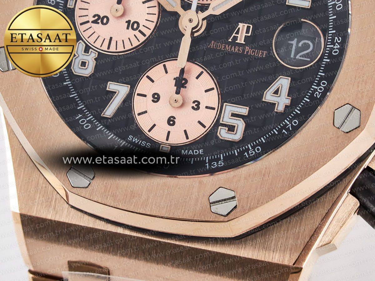 Audemars Piguet Royal Oak Offshore 42mm Best Edition Black Dial on RG Bracelet A7750 - Görsel 14