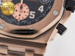 Audemars Piguet Royal Oak Offshore 42mm Best Edition Black Dial on RG Bracelet A7750 - Görsel 15