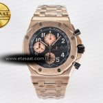 Audemars Piguet Royal Oak Offshore 42mm Siyah Kadran A7750 Eta Saat - Görsel 3 - 1:1 Süper Klon Saat