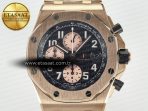 Audemars Piguet Royal Oak Offshore 42mm Best Edition Black Dial on RG Bracelet A7750 - Görsel 4