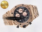 Audemars Piguet Royal Oak Offshore 42mm Best Edition Black Dial on RG Bracelet A7750 - Görsel 8