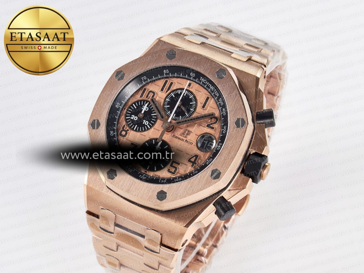 Audemars Piguet Royal Oak Offshore 42mm Best Edition RG Dial on RG Bracelet A7750 - Görsel 1