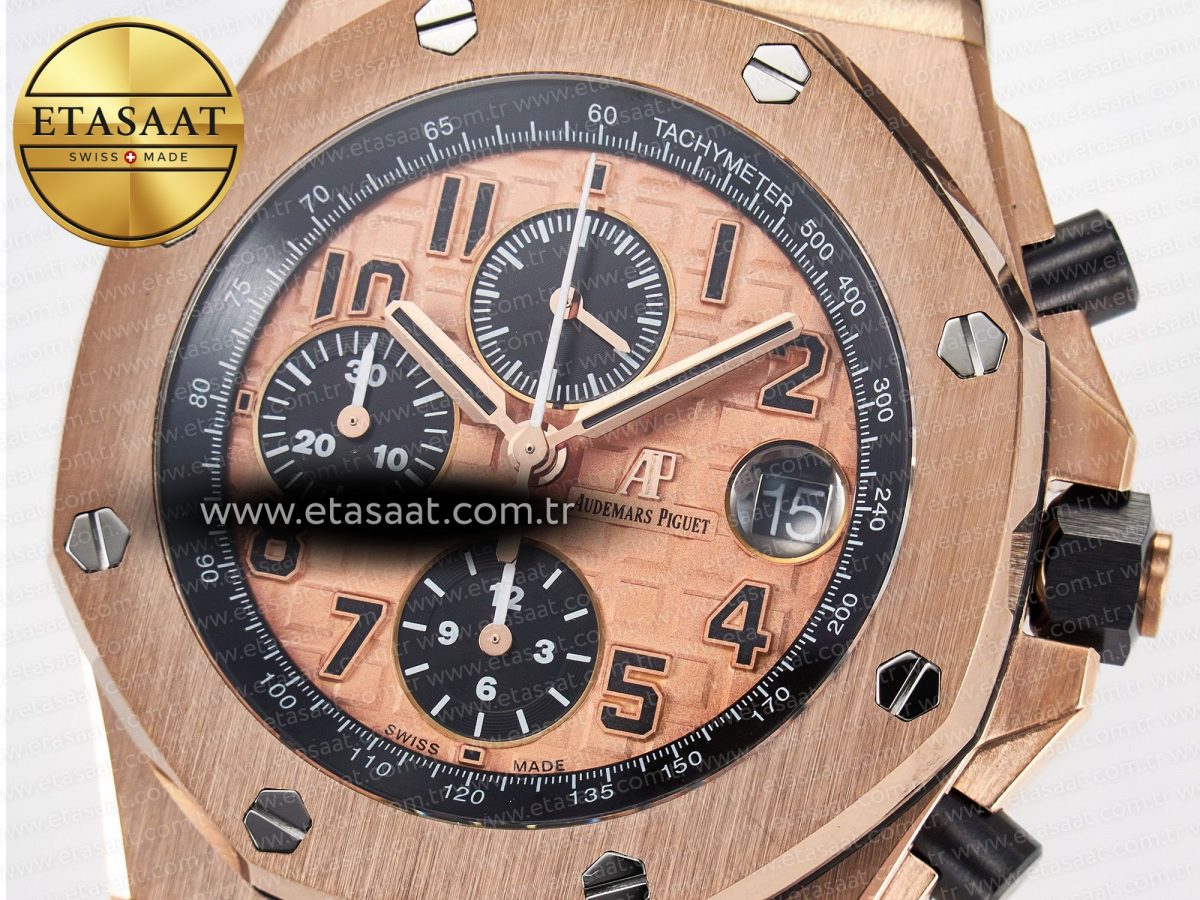 Audemars Piguet Royal Oak Offshore 42mm Best Edition RG Dial on RG Bracelet A7750 - Görsel 10