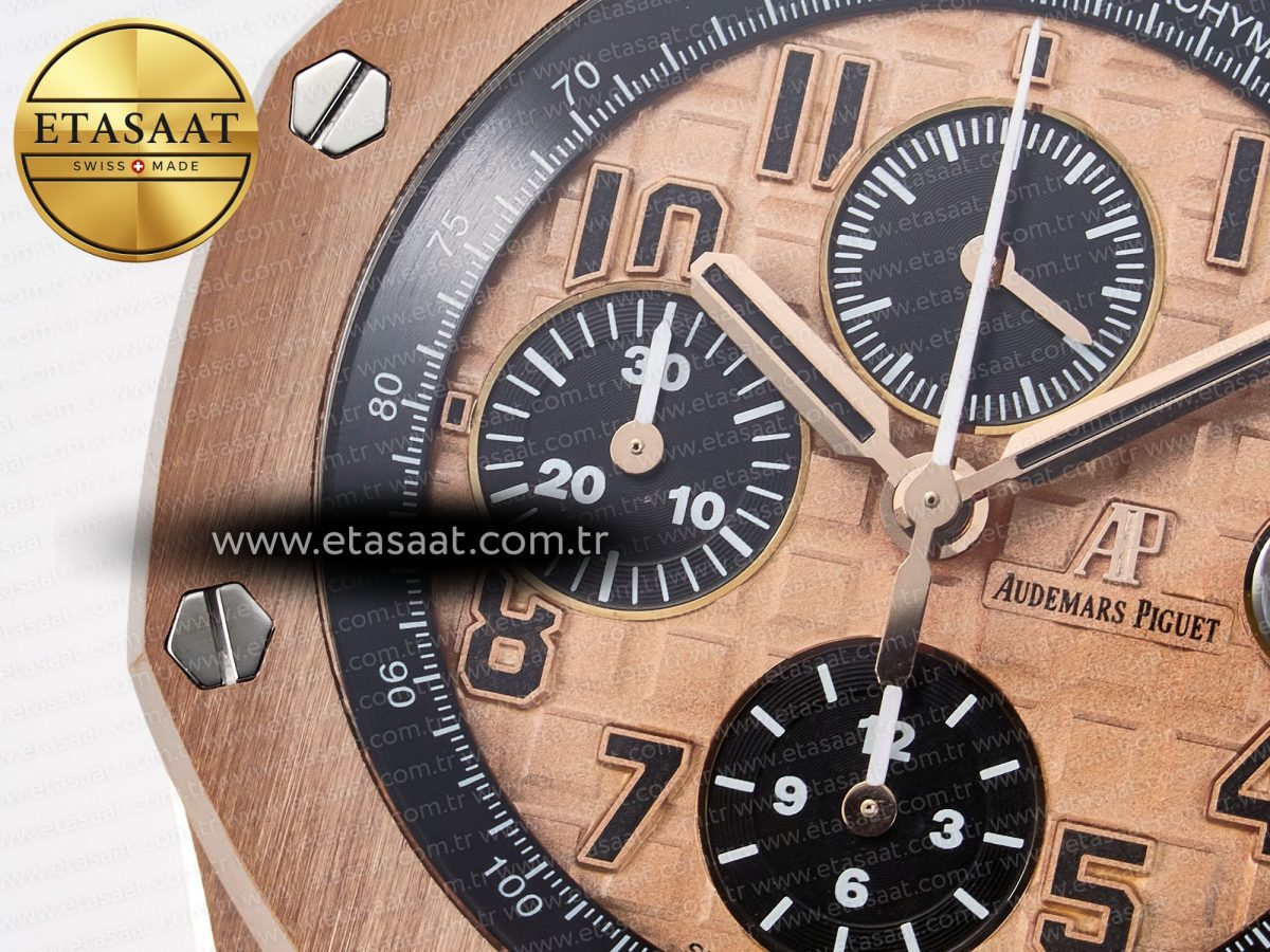 Audemars Piguet Royal Oak Offshore 42mm Best Edition RG Dial on RG Bracelet A7750 - Görsel 11