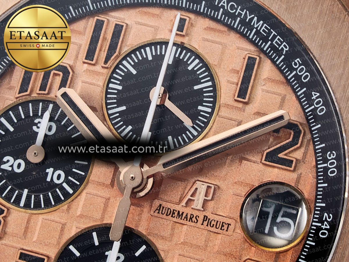 Audemars Piguet Royal Oak Offshore 42mm Best Edition RG Dial on RG Bracelet A7750 - Görsel 12