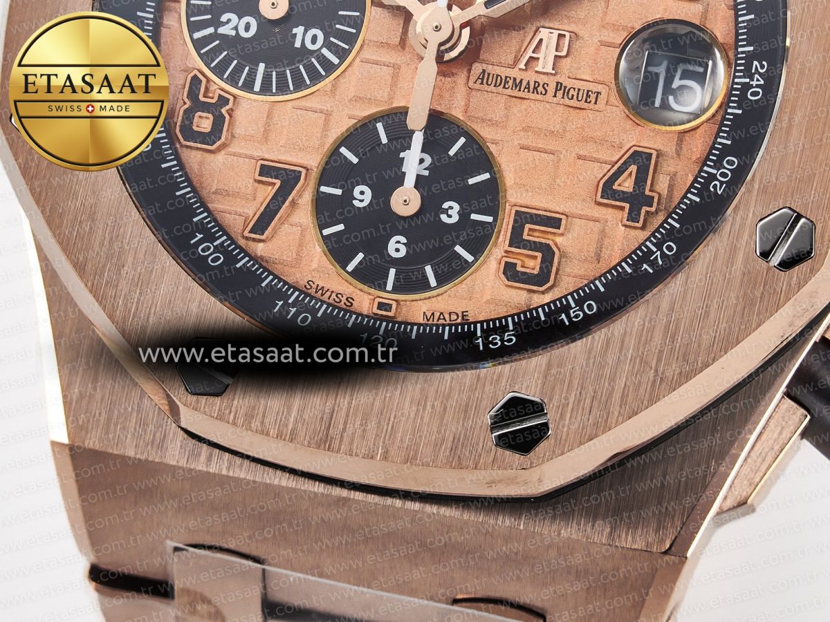 Audemars Piguet Royal Oak Offshore 42mm Best Edition RG Dial on RG Bracelet A7750 - Görsel 14