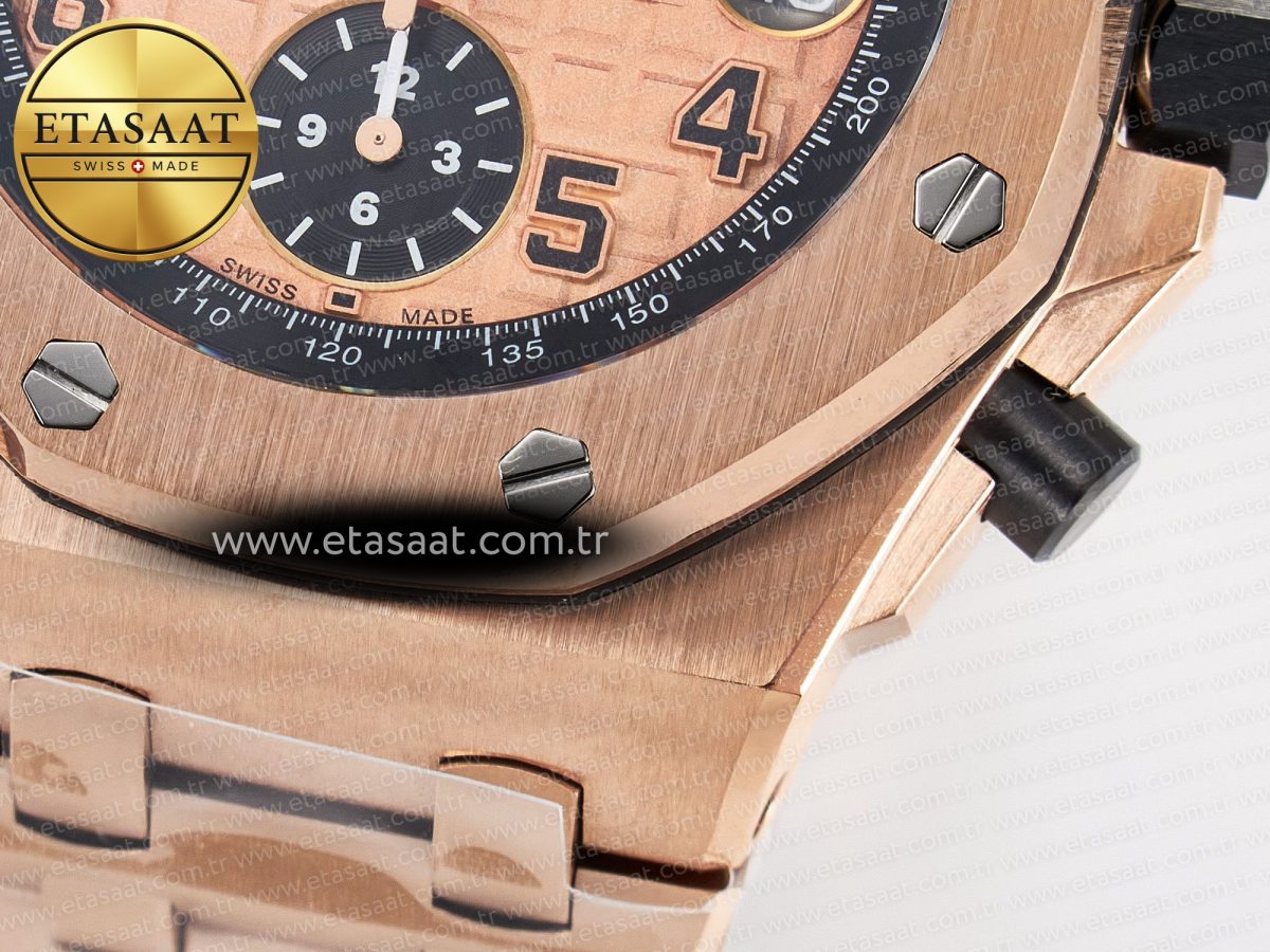 Audemars Piguet Royal Oak Offshore 42mm Best Edition RG Dial on RG Bracelet A7750 - Görsel 15