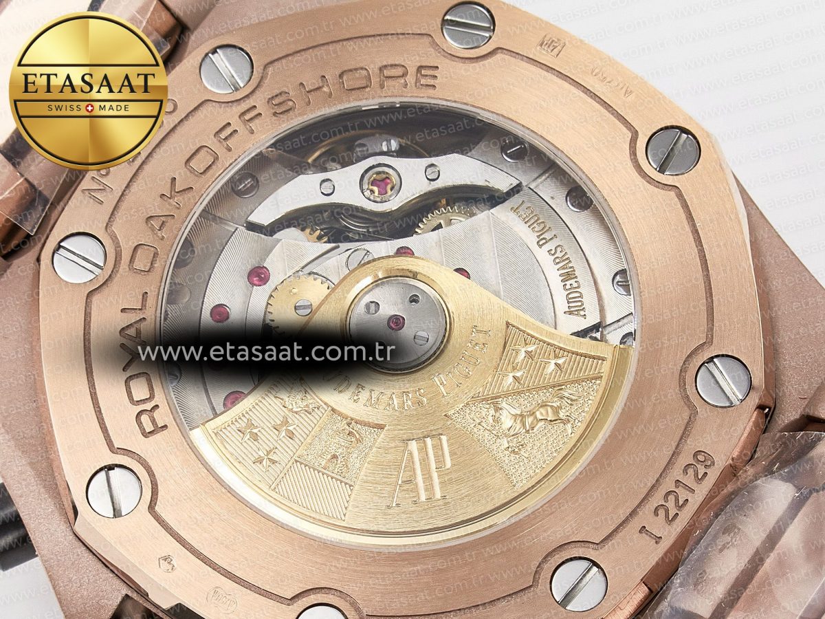 Audemars Piguet Royal Oak Offshore 42mm Best Edition RG Dial on RG Bracelet A7750 - Görsel 20