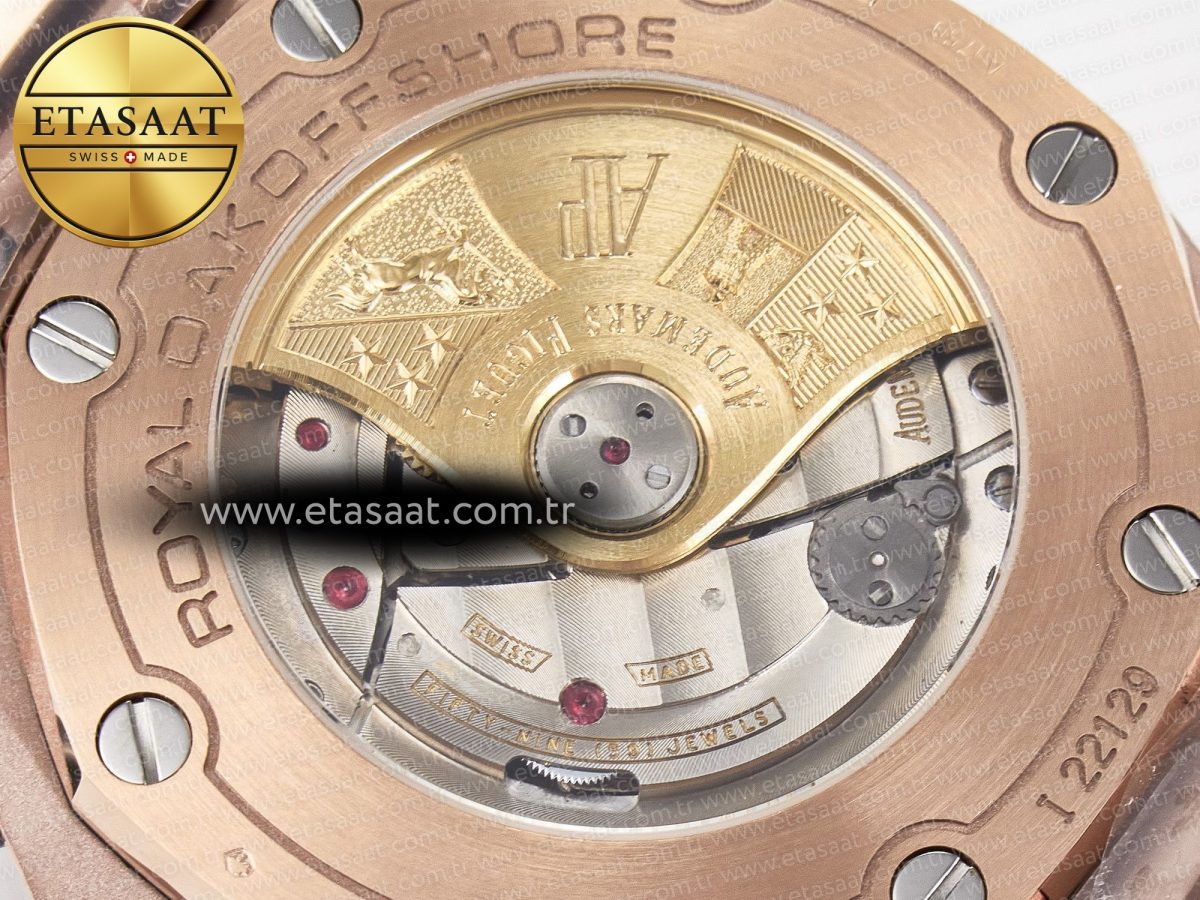 Audemars Piguet Royal Oak Offshore 42mm Best Edition RG Dial on RG Bracelet A7750 - Görsel 21