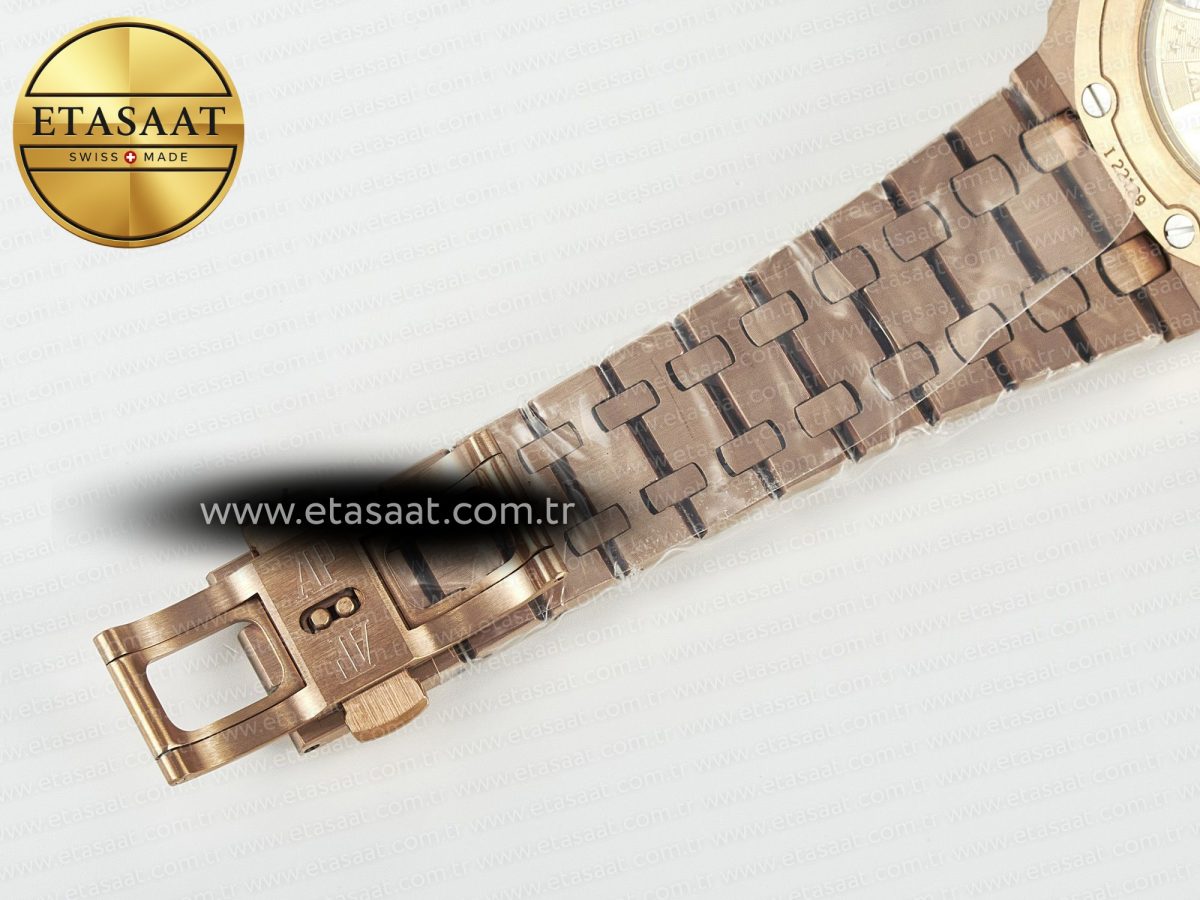Audemars Piguet Royal Oak Offshore 42mm Best Edition RG Dial on RG Bracelet A7750 - Görsel 27