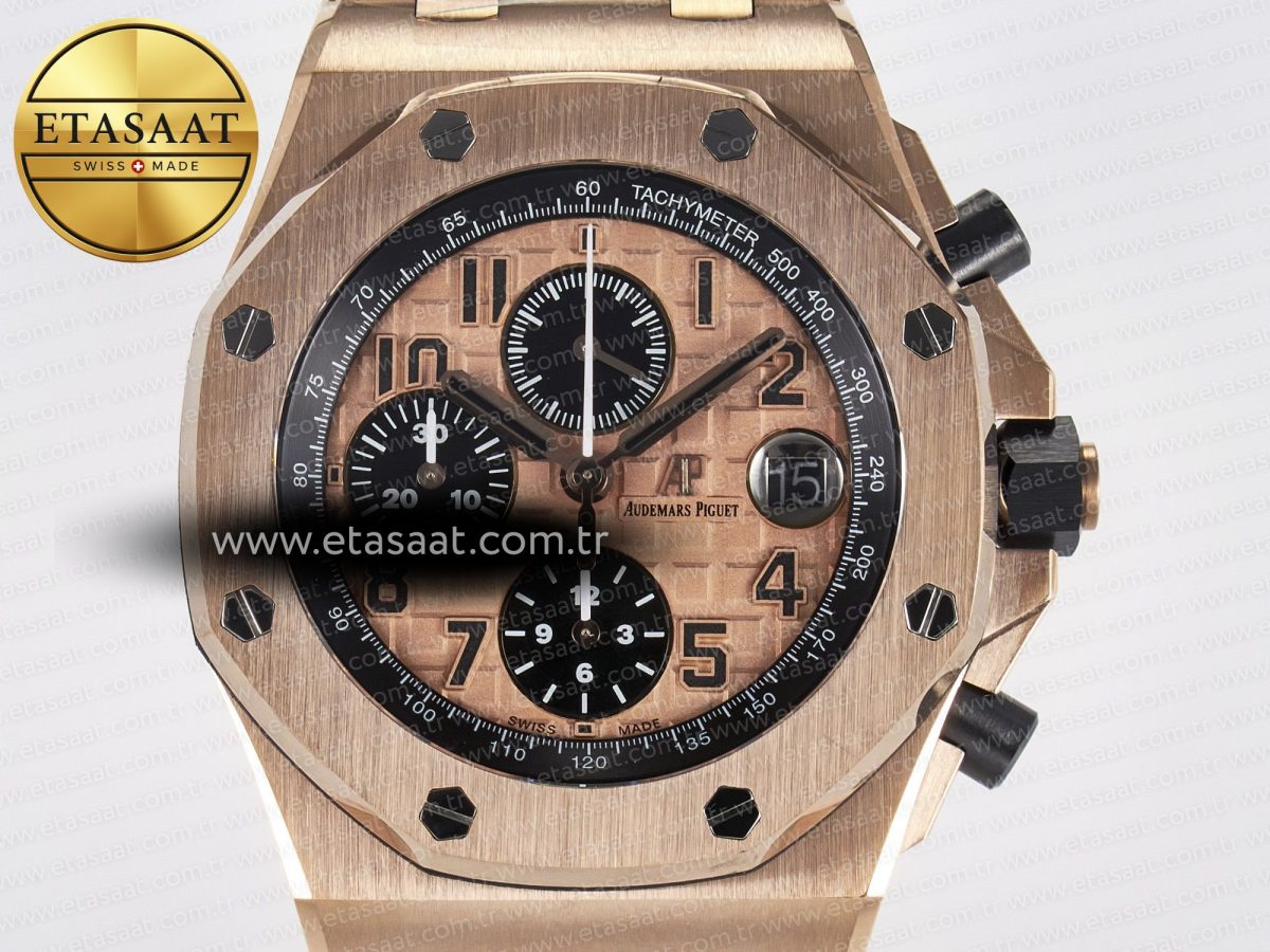 Audemars Piguet Royal Oak Offshore 42mm Best Edition RG Dial on RG Bracelet A7750 - Görsel 4
