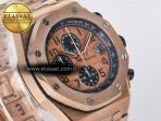 Audemars Piguet Royal Oak Offshore 42mm Best Edition RG Dial on RG Bracelet A7750 - Görsel 5