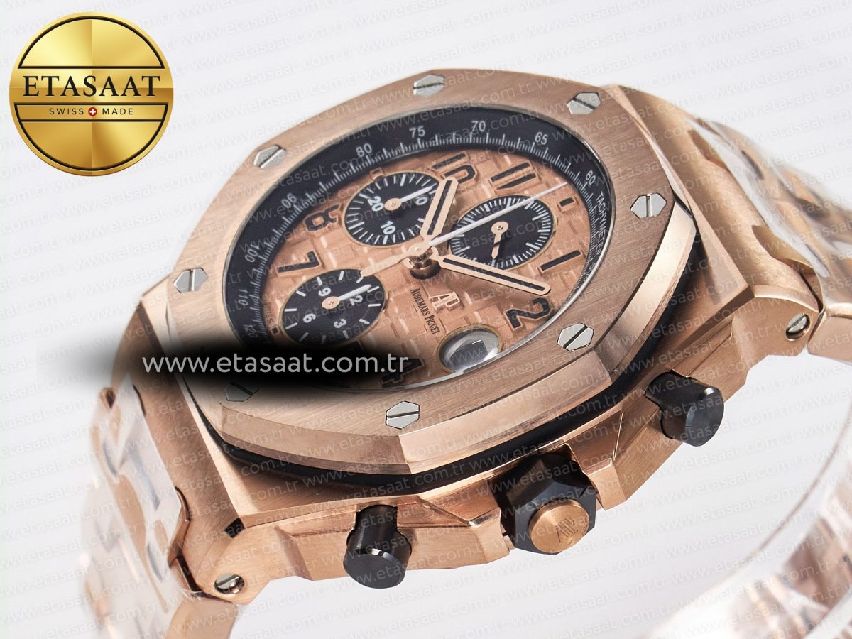 Audemars Piguet Royal Oak Offshore 42mm Best Edition RG Dial on RG Bracelet A7750 - Görsel 6