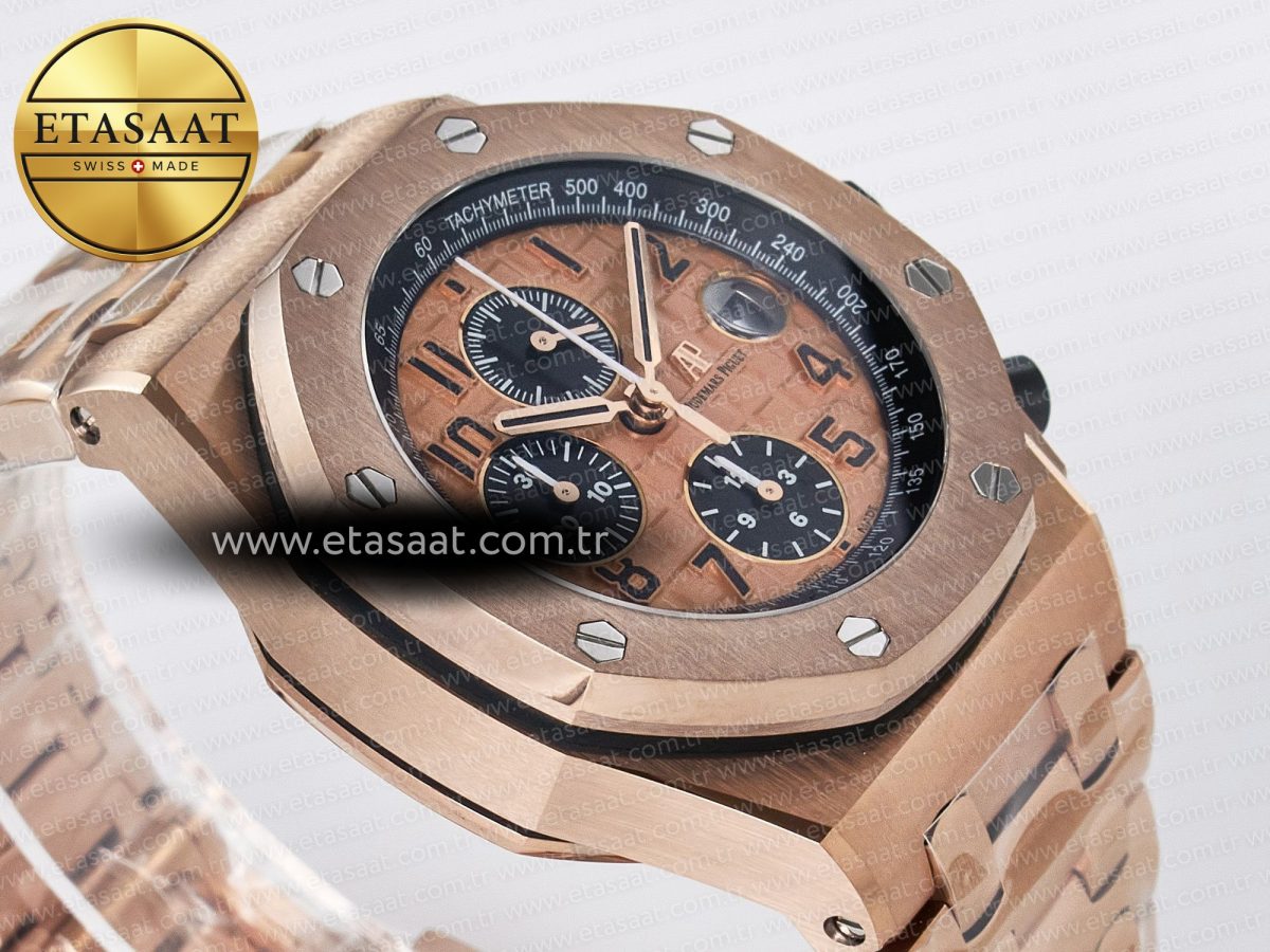 Audemars Piguet Royal Oak Offshore 42mm Best Edition RG Dial on RG Bracelet A7750 - Görsel 7