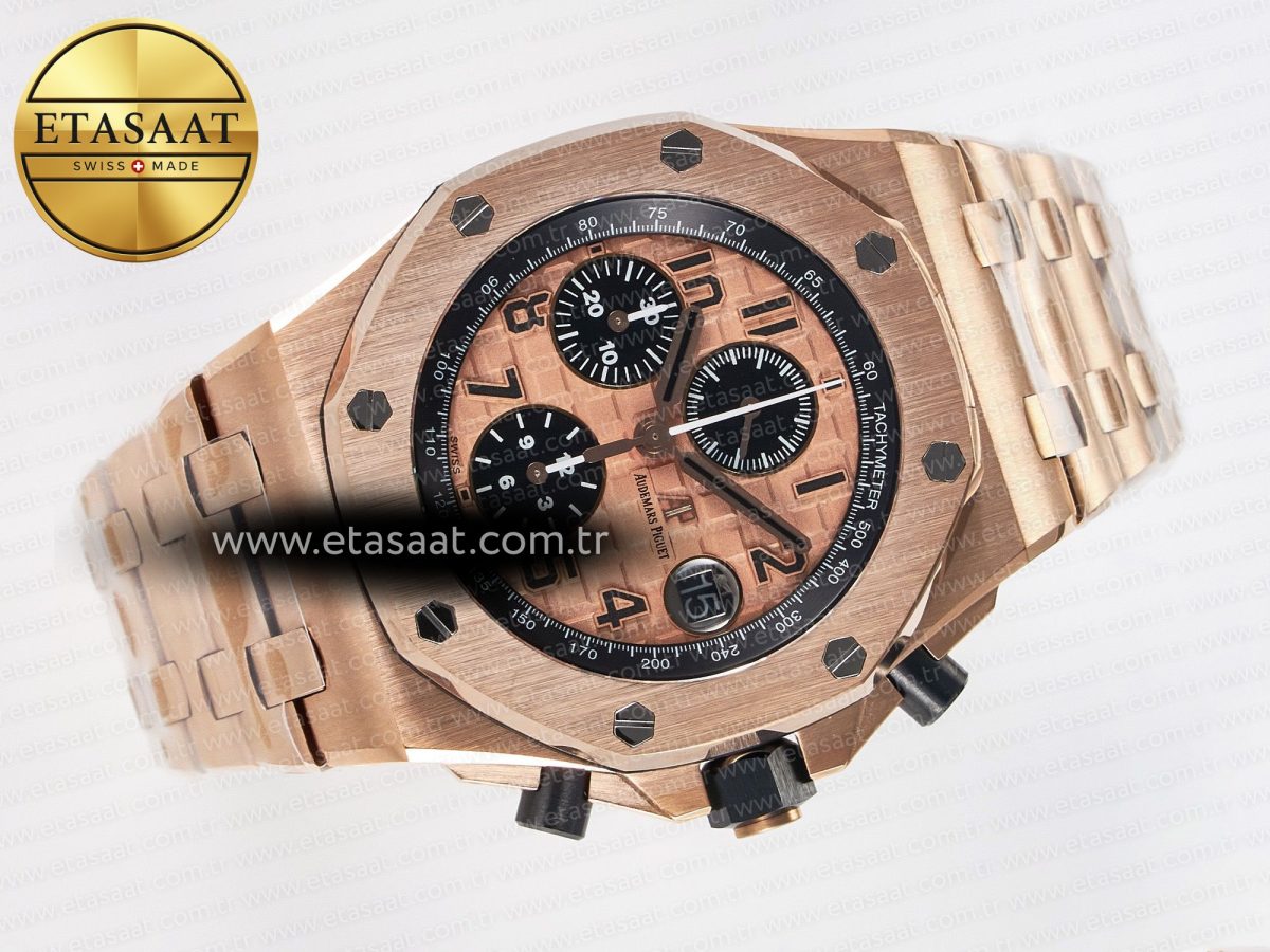 Audemars Piguet Royal Oak Offshore 42mm Best Edition RG Dial on RG Bracelet A7750 - Görsel 8