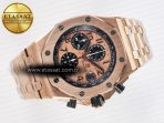 Audemars Piguet Royal Oak Offshore 42mm Best Edition RG Dial on RG Bracelet A7750 - Görsel 8