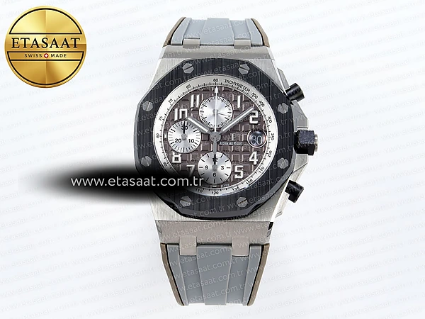 Audemars Piguet Royal Oak Offshore Seramik Bezel Gri Kadran Eta Saat - Görsel 3 - 1:1 Süper Klon Saat