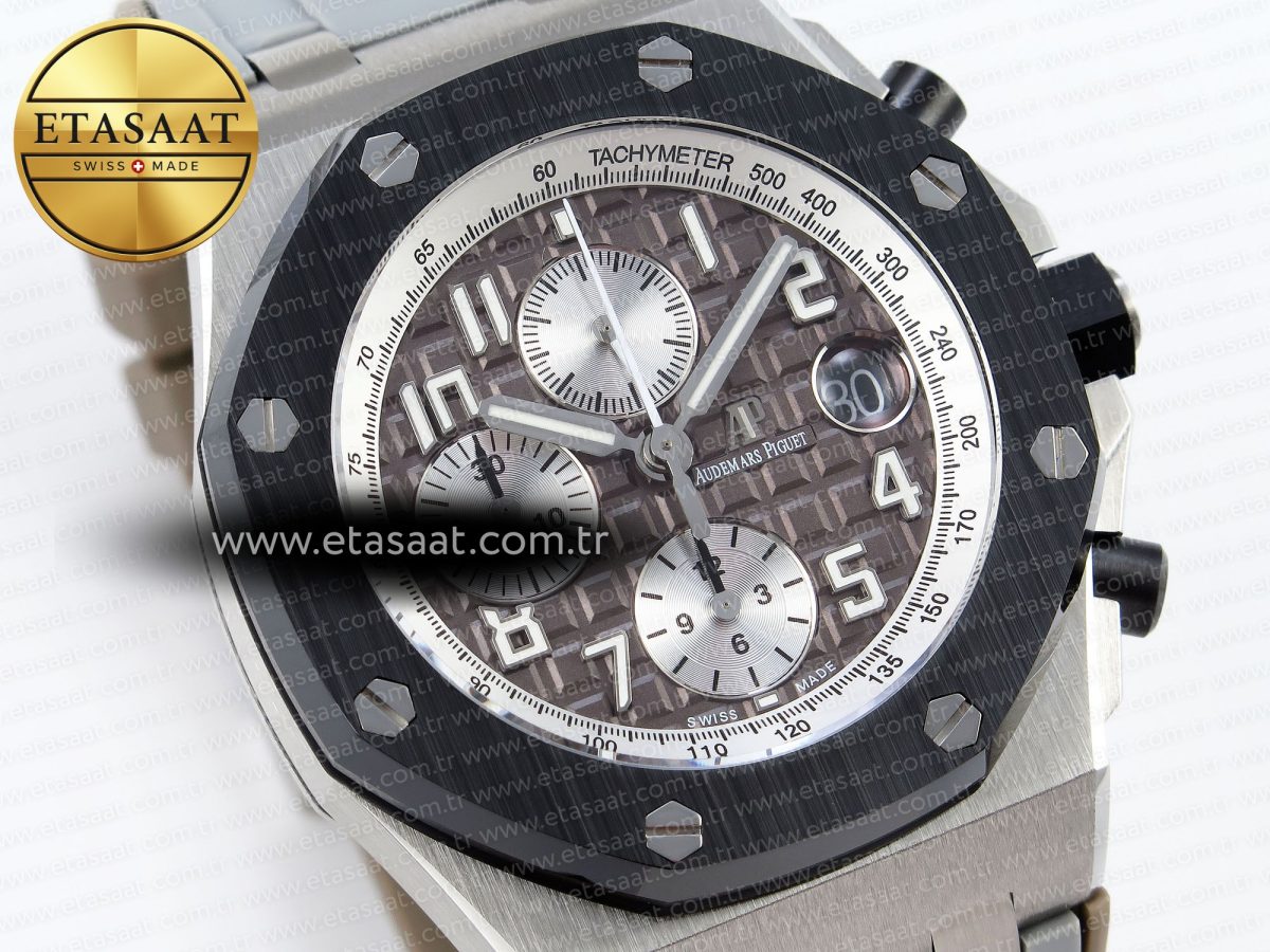 Audemars Piguet Royal Oak Offshore Ceramic Bezel Grey Dial - Görsel 5