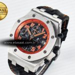 Audemars Piguet Royal Oak Offshore 42mm Volcano TKF Best Edition Black Dial on Black Leather Strap A7750