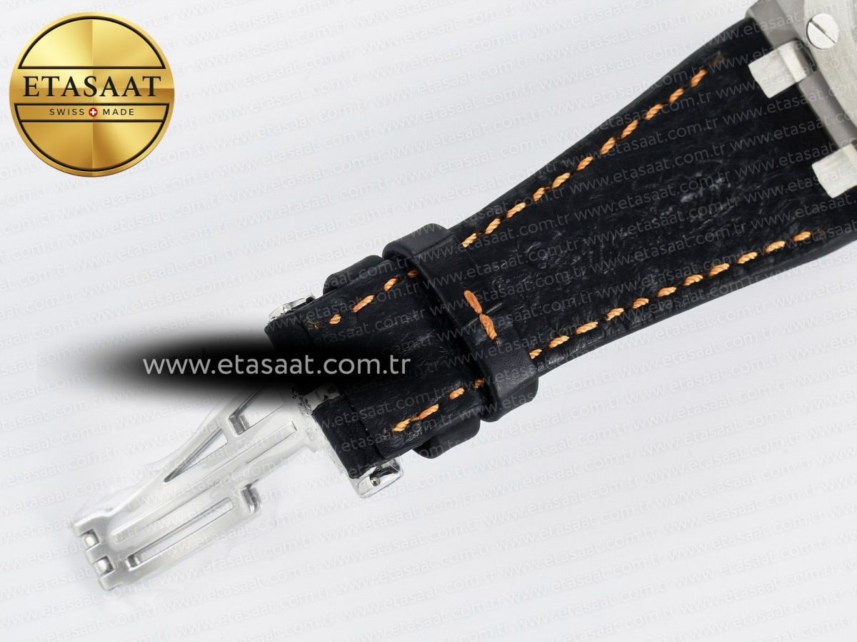 Audemars Piguet Royal Oak Offshore 42mm Volcano TKF Best Edition Black Dial on Black Leather Strap A7750 - Görsel 23