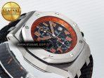 Audemars Piguet Royal Oak Offshore 42mm Volcano TKF Best Edition Black Dial on Black Leather Strap A7750 - Görsel 7