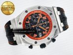 Audemars Piguet Royal Oak Offshore 42mm Volcano TKF Best Edition Black Dial on Black Leather Strap A7750 - Görsel 8