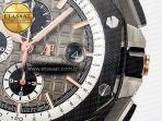 Audemars Piguet Royal Oak Offshore 44mm Black Ceramic RG TKF 1:1 Best Edition Gray Dial on Black Rubber Strap A3126 - Görsel 12