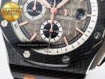 Audemars Piguet Royal Oak Offshore 44mm Black Ceramic RG TKF 1:1 Best Edition Gray Dial on Black Rubber Strap A3126 - Görsel 13
