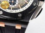 Audemars Piguet Royal Oak Offshore 44mm Black Ceramic RG TKF 1:1 Best Edition Gray Dial on Black Rubber Strap A3126 - Görsel 14