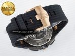Audemars Piguet Royal Oak Offshore 44mm Black Ceramic RG TKF 1:1 Best Edition Gray Dial on Black Rubber Strap A3126 - Görsel 17