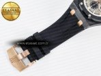 Audemars Piguet Royal Oak Offshore 44mm Black Ceramic RG TKF 1:1 Best Edition Gray Dial on Black Rubber Strap A3126 - Görsel 24