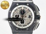Audemars Piguet Royal Oak Offshore 44mm Black Ceramic RG TKF 1:1 Best Edition Gray Dial on Black Rubber Strap A3126 - Görsel 4