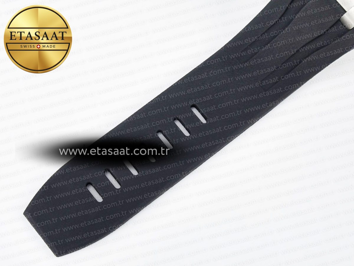 Audemars Piguet Royal Oak Offshore 44mm Black Ceramic SS TKF 1:1 Best Edition Black/White Dial on Black Rubber Strap A3126 - Görsel 23