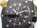 Audemars Piguet Royal Oak Offshore 44mm Black Ceramic Best Edition Black Dial on Black Rubber A3126 - Görsel 10