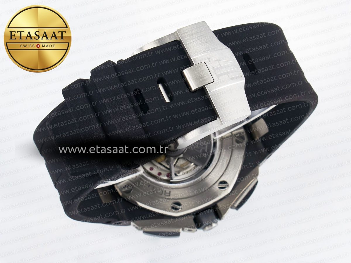 Audemars Piguet Royal Oak Offshore 44mm Black Ceramic Best Edition Black Dial on Black Rubber A3126 - Görsel 18