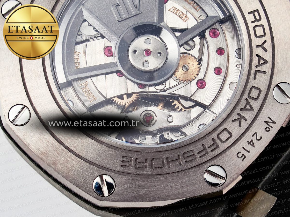 Audemars Piguet Royal Oak Offshore 44mm Black Ceramic Best Edition Black Dial on Black Rubber A3126 - Görsel 23